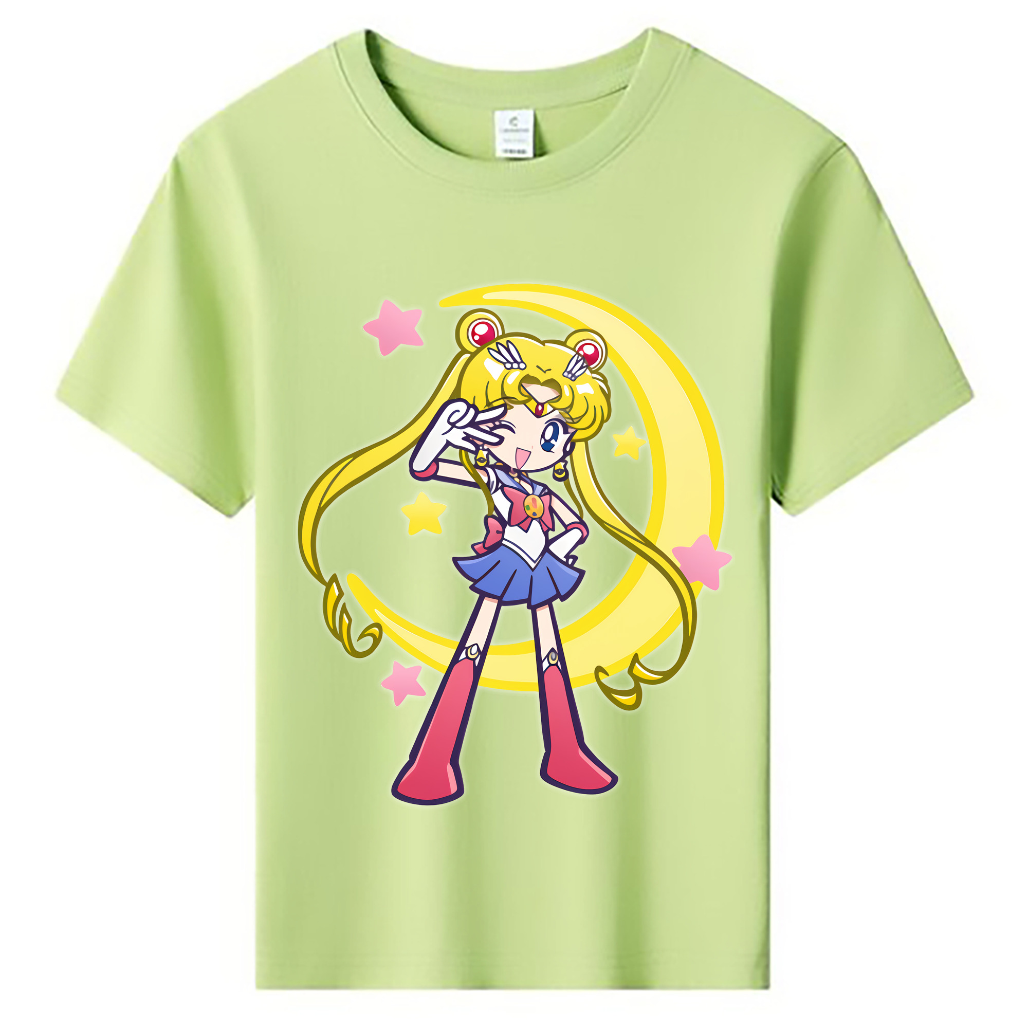 （画像用） 美少女戦士セーラームーン 月野 うさぎ つきの うさぎ Sailor Moon Tsukino Usagi 綿100％キッズTシャツ（フロントプリント）